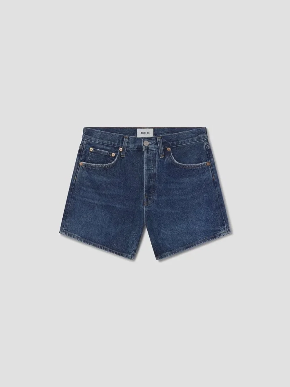 AGOLDE Parker Long Denim Shorts — Color: Enamour, Size 31